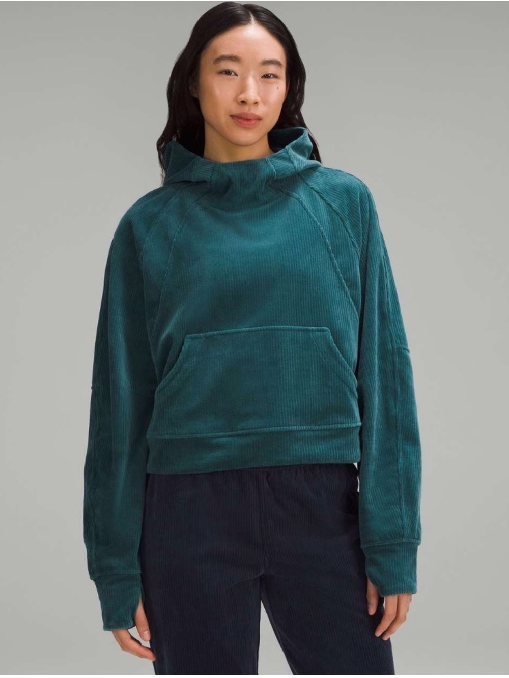 Lululemon Scuba Oversized Hoodie *Velvet Cord Storm Teal